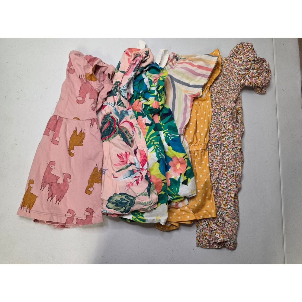 Toddler Girl Summer Clothes Lot 6pc Old Navy Carters 2T Floral Rompers Dresses